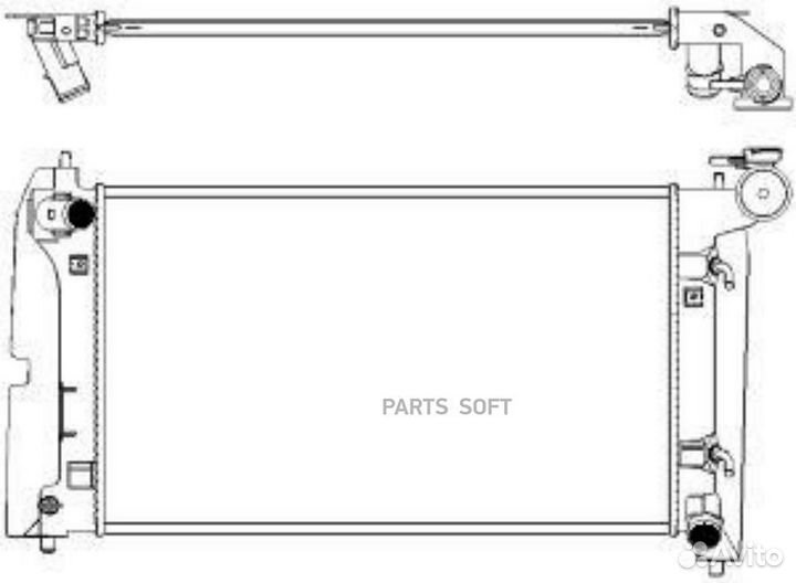 Радиатор охлаждения Тойота Королла 2004