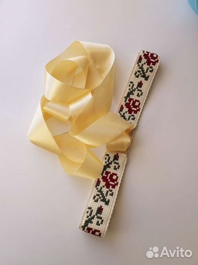 Вышитый пояс, ручная работа