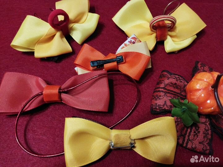 Осенние бантики и бабочки-галстуки