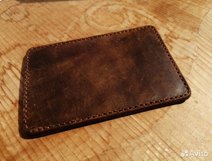 Чехол под карту из натуральной кожи