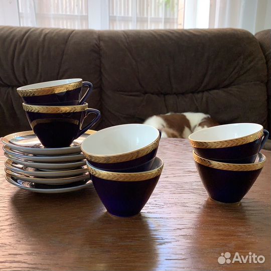 Кофейный сервиз лфз СССР кобальт