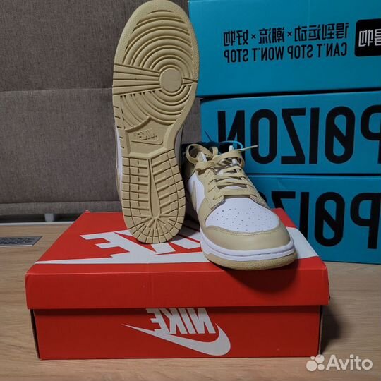 Кроссовки Nike dunk low, team gold