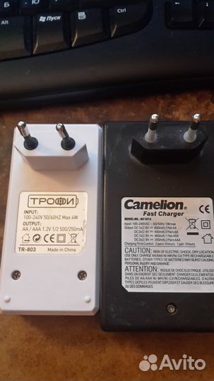 Зарядные устройства camelion bc-1014 и трофи tr-80