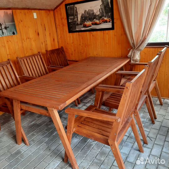 Стул 6шт, стол 4м