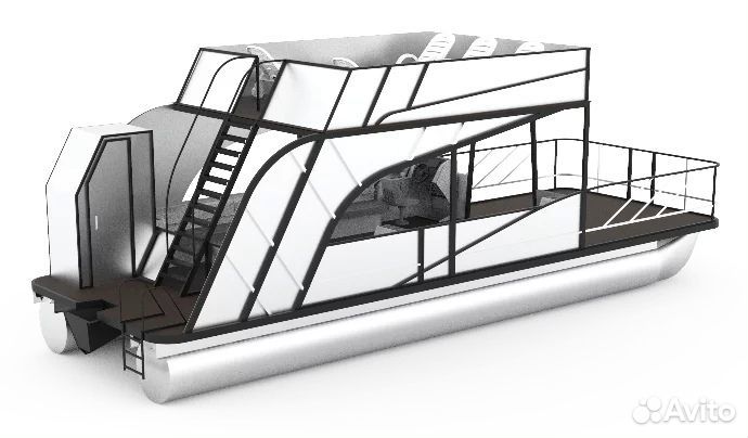 Моторный тримаран понтонный BRO