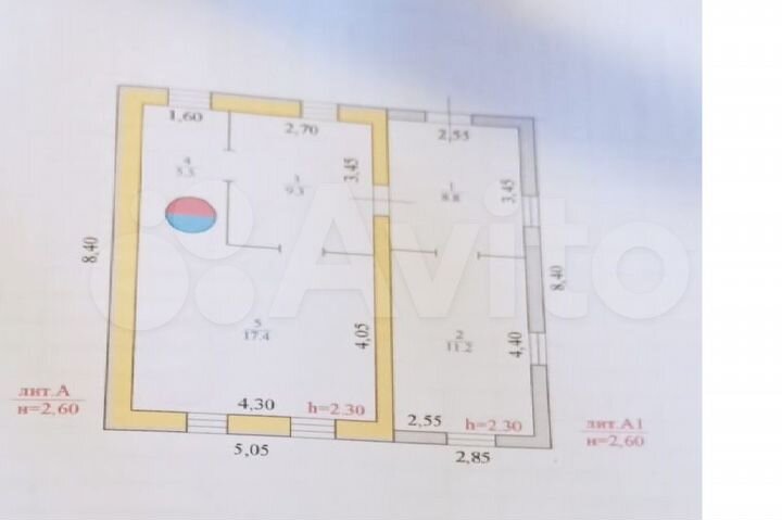 Дом 52,2 м² на участке 5 сот.