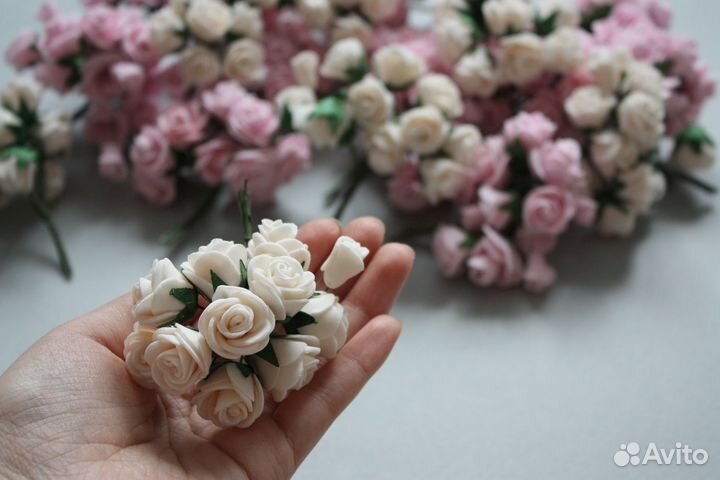 Искусственные цветы для декора фоамиран