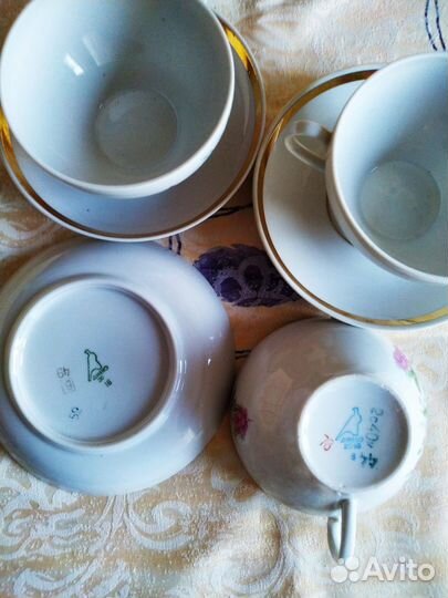 3 чайные пары Дулёвского фз СССР