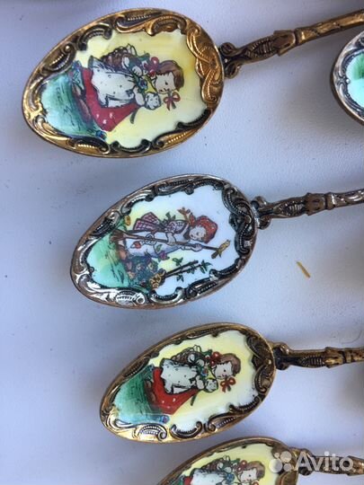 Ложки сувенирные Чехословакия эмаль