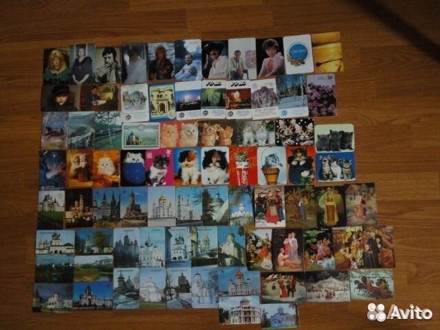 Карманные календари. Иностранные открытки. Марки