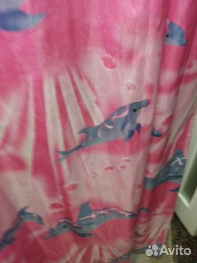 Штора с держателем в ванну