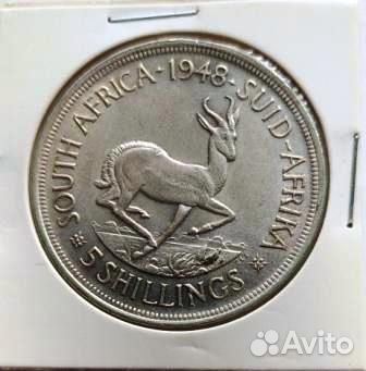 5 шиллингов. юар. Георг 6.1948 год