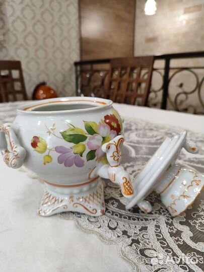 Самовар декоративный фарфор винтаж