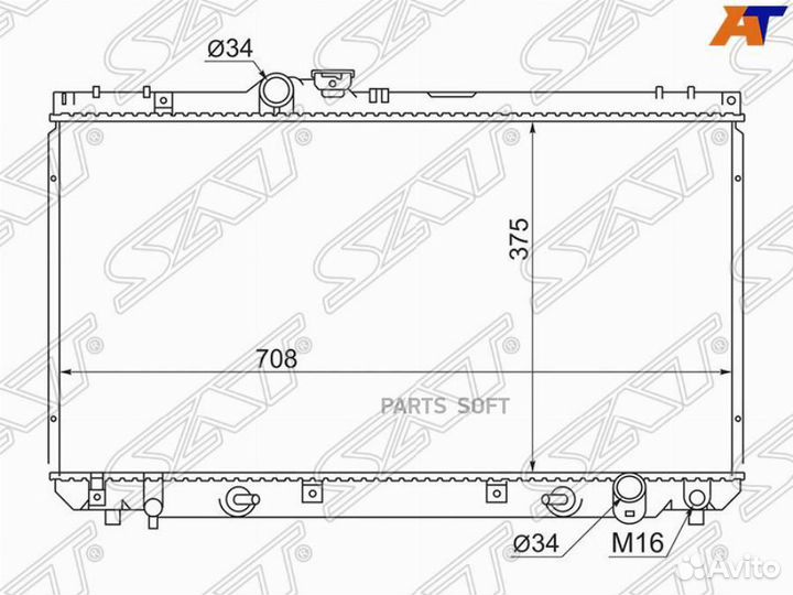 Радиатор охлаждения Тойота Альтеза 1GFE/2jzge 98-0