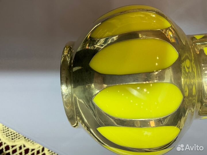 Ваза серебро 100 жёлтая фарфор