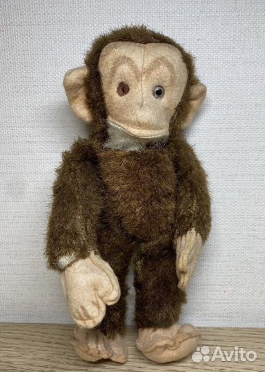 Игрушка обезьяна обезьянка мягкая Винтаж СССР гдр