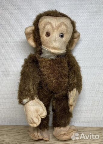 Игрушка обезьяна обезьянка мягкая Винтаж СССР гдр