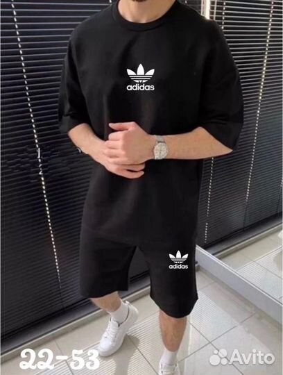 Спортивный костюм летний шорты и футболка adidas