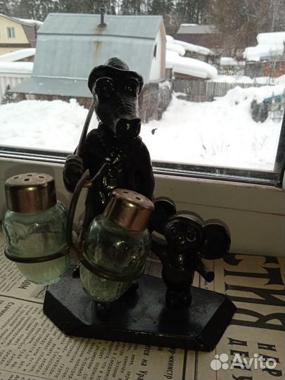 Статуэтка Крокодил Гена СССР литьё