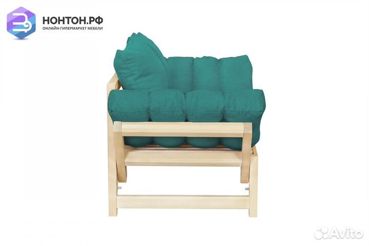 Диван кушетка Амбер-2 изумрудный