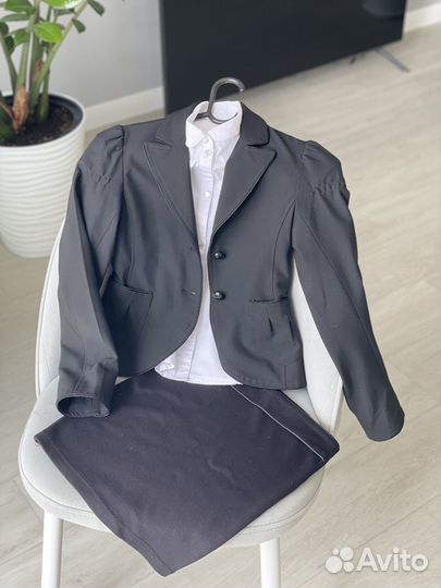 Пиджак для девочки блузка юбка