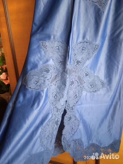 Комбинация под платье, новая, тёмно-синего цвета