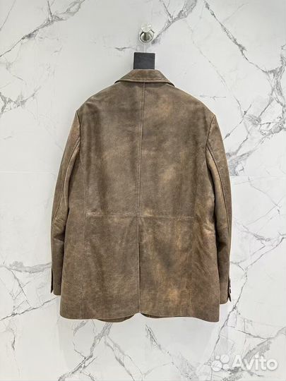 Пиджак кожаный Saint Laurent.Премиум качество