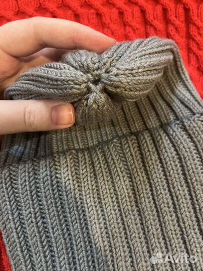 Шапка вязаная ручная работа шерсть100%