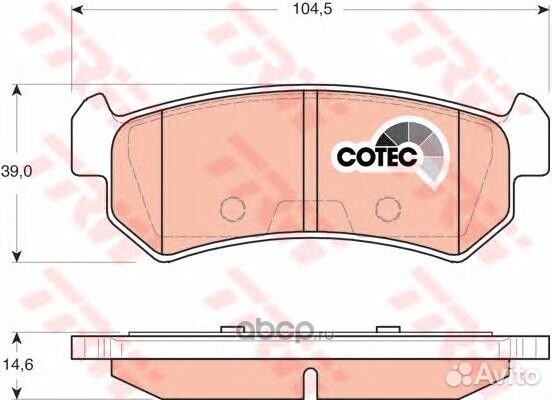 Колодки задние lacetti/aveo