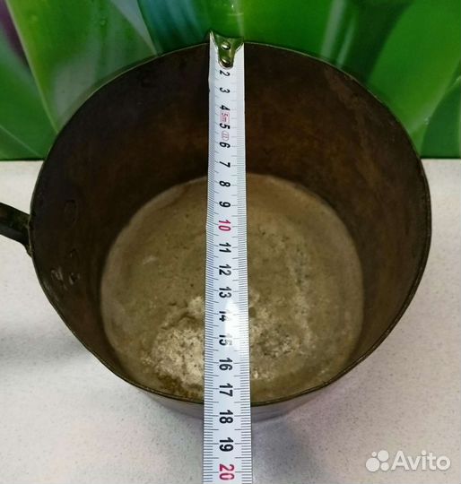 Медный ковш, 19 век. объем 2,5 л