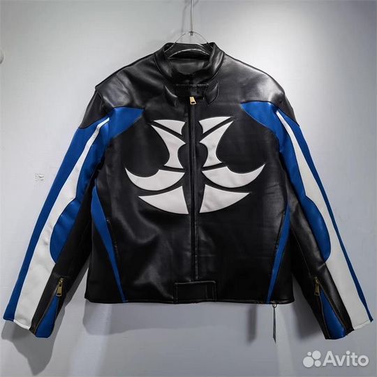 Кожаный бомбер Vetements Racing tribal Leather