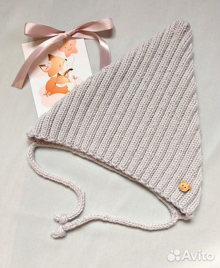 Шапка Эльф Гном вязаная детская