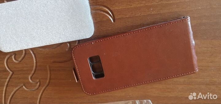 Чехол-книжка кожаный вертикальный Samsung S8