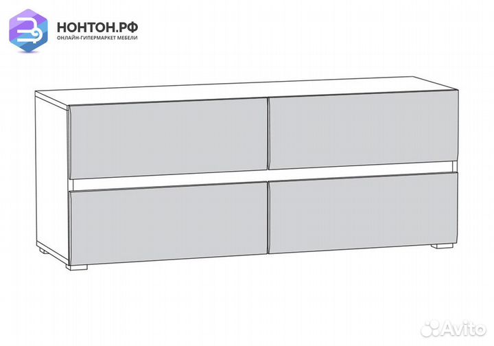 Тумба под тв Сидней 13.63 белый премиум / черный
