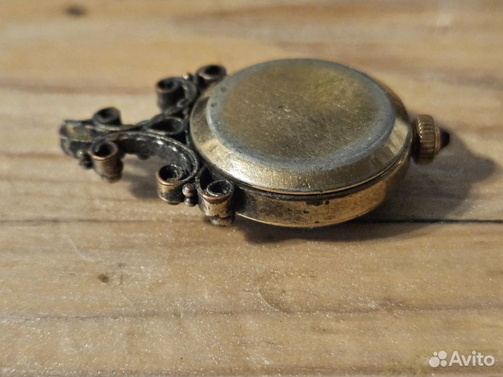 Часы кулон Чайка СССР позолота