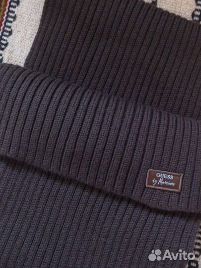 Теплый мужской шарф guess. Оригинал