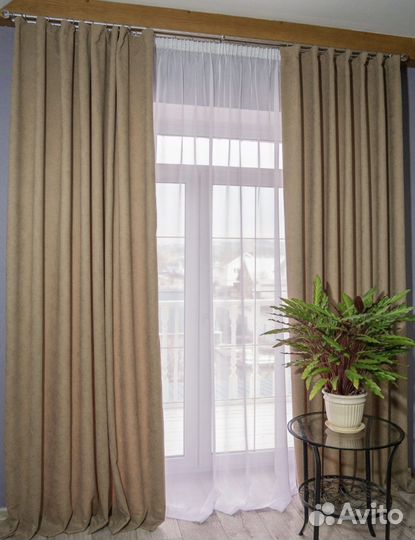 Шторы с подхватом комплект