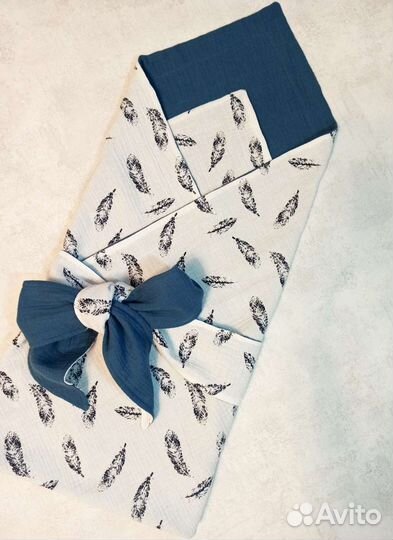 Одеялко на выписку из муслина