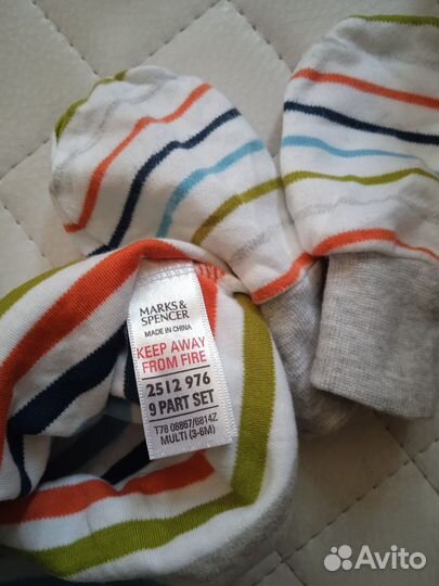 Шапка с рукавичками-антицарапки Marks&Spencer