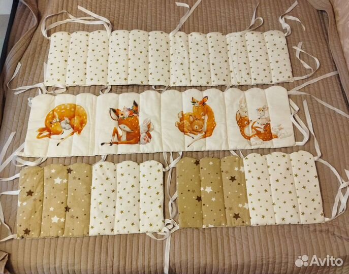 Бортики и одеяло в детскую кроватку