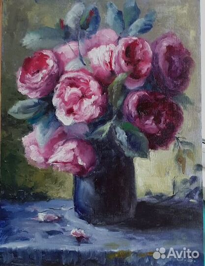 Картина маслом цветы 