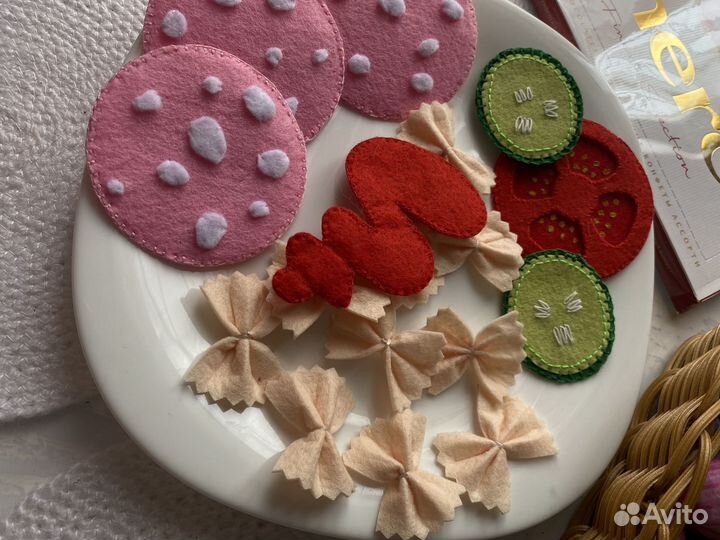 Набор еды для детской кухни из фетра