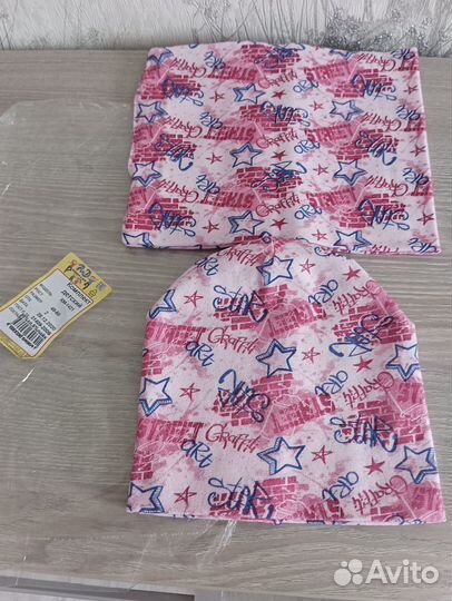 Комплект шапка и снуд р. 48-50