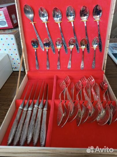 Набор столовых приборов мельхиор СССР
