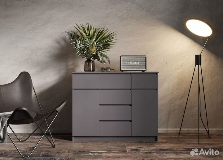 Тумба в прихожую новая ikea-стиль графит