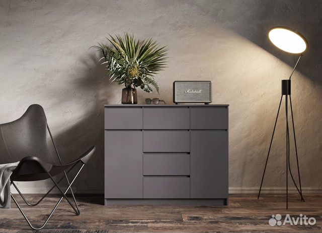 Тумба в прихожую новая ikea-стиль графит