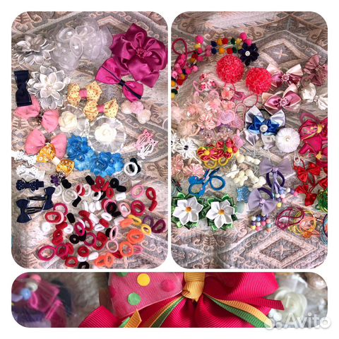 Резинки, заколки для волос пакетом