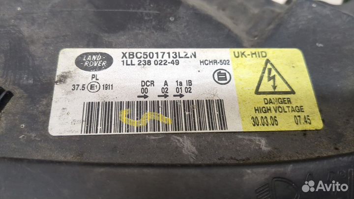 Фара (передняя) левая Land Rover Range Rover Sport, 2006