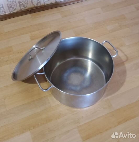 Кастрюля 25л с толстым дном (пищевая нержавейка )