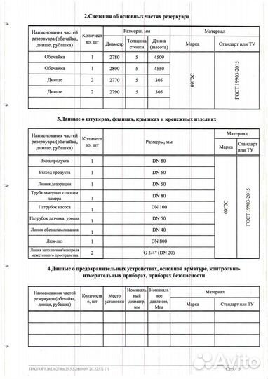 Емкость двустенная 25 куб(м3) новая